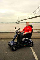 Chair of disability charity tackles 24 hour challenge on mobility scooter image