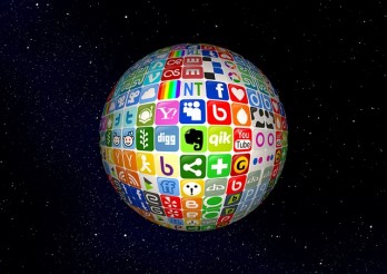 ball, world, social media