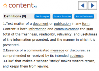 Business Dictionary content