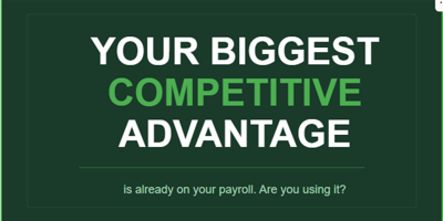 Your biggest competitive advantage. You own it - are you using it? image